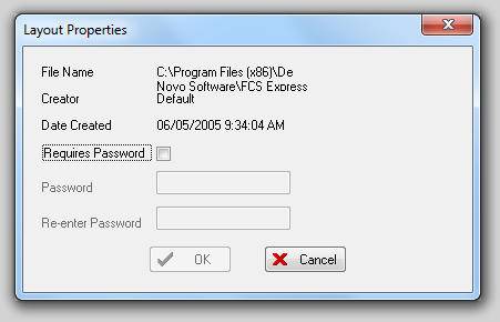 图4.12  Layout Properties Dialog (版面属性对话框)